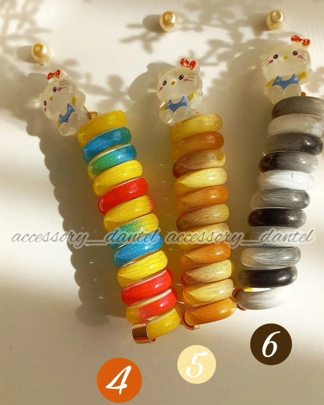 کشموی تلفنی دخترانه طرح کیتی رنگی