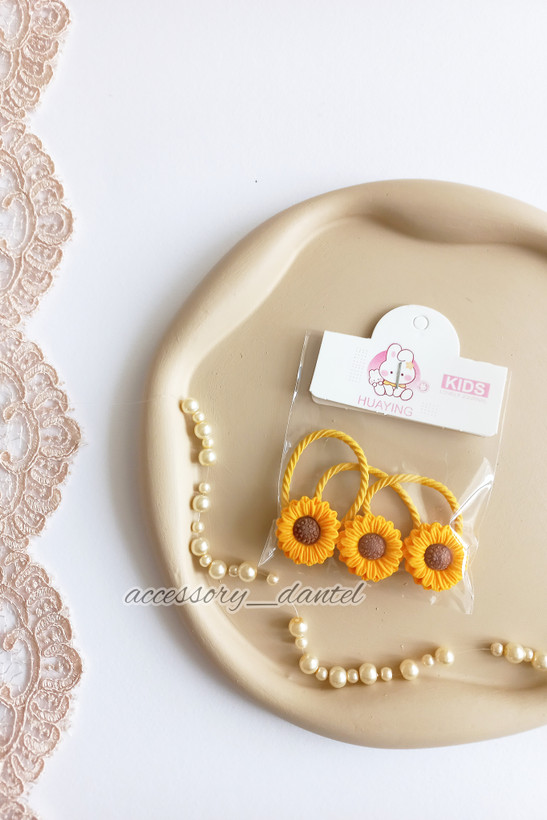 کش موی دخترانه مدل آفتابگردان جفتی