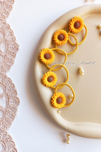 کش موی دخترانه مدل آفتابگردون پک دو تایی