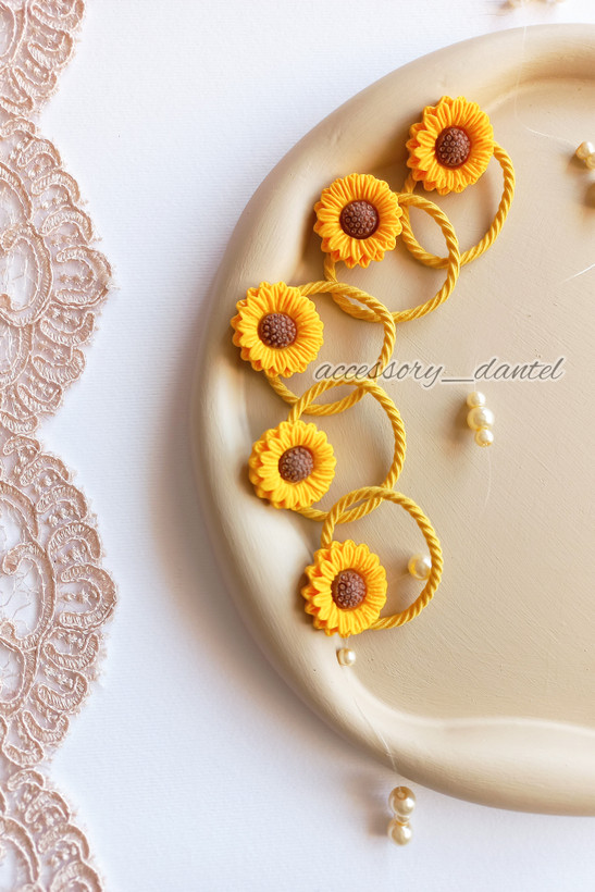 کش موی دخترانه مدل آفتابگردون پک دو تایی