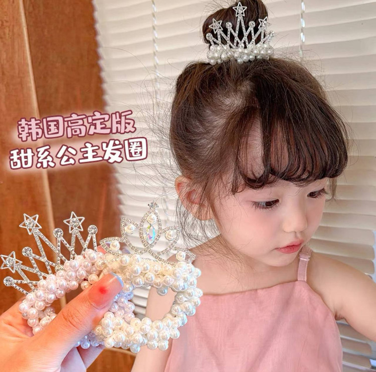 کش مو برای شینیون دخترانه جدید مرواریدی طرح تاجدار